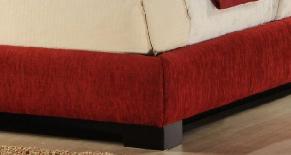 Faux Leather Bed LB1145 - RED